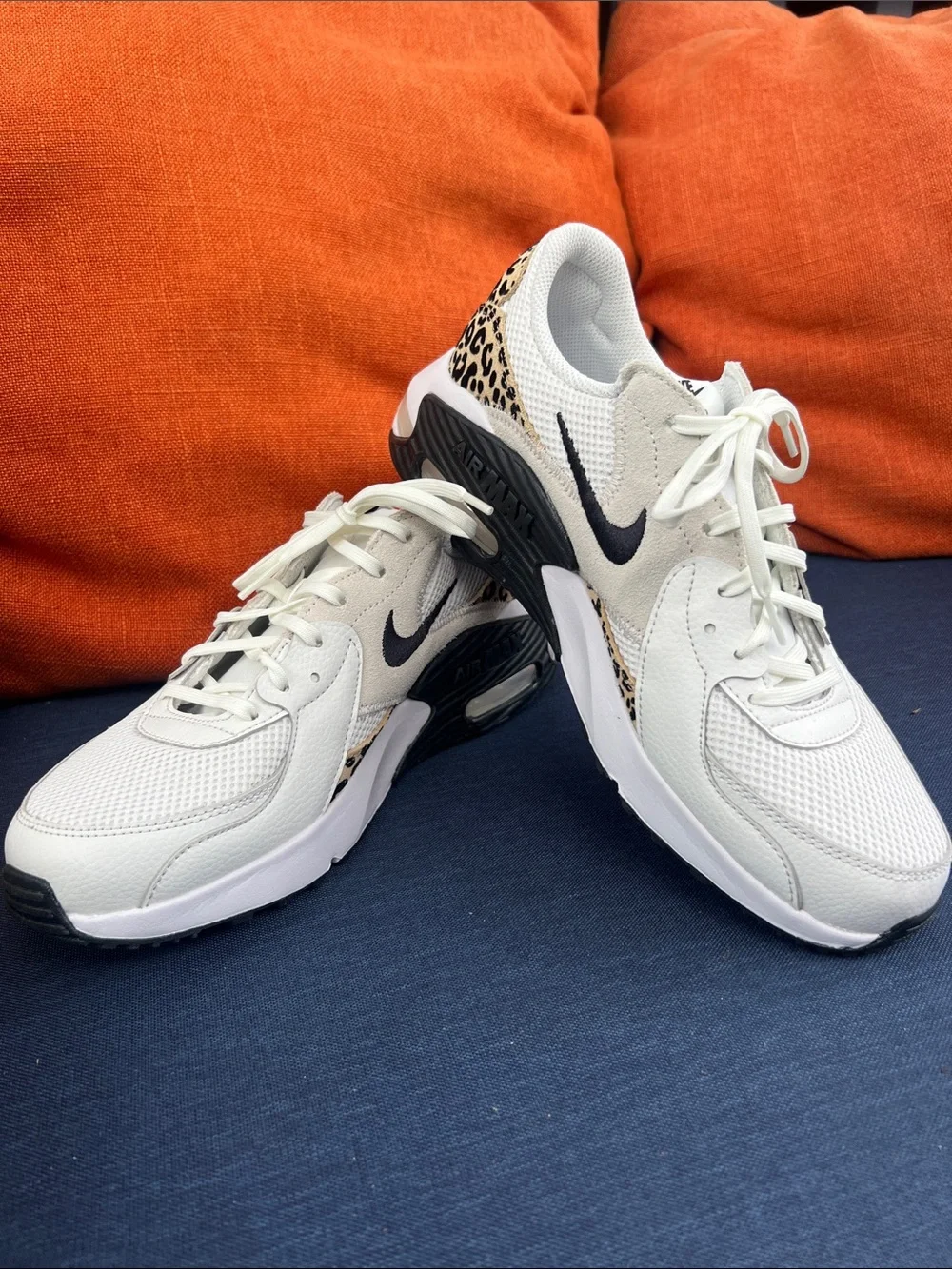 Nike Women’s White & Leopard Accent Air Max Sneakers